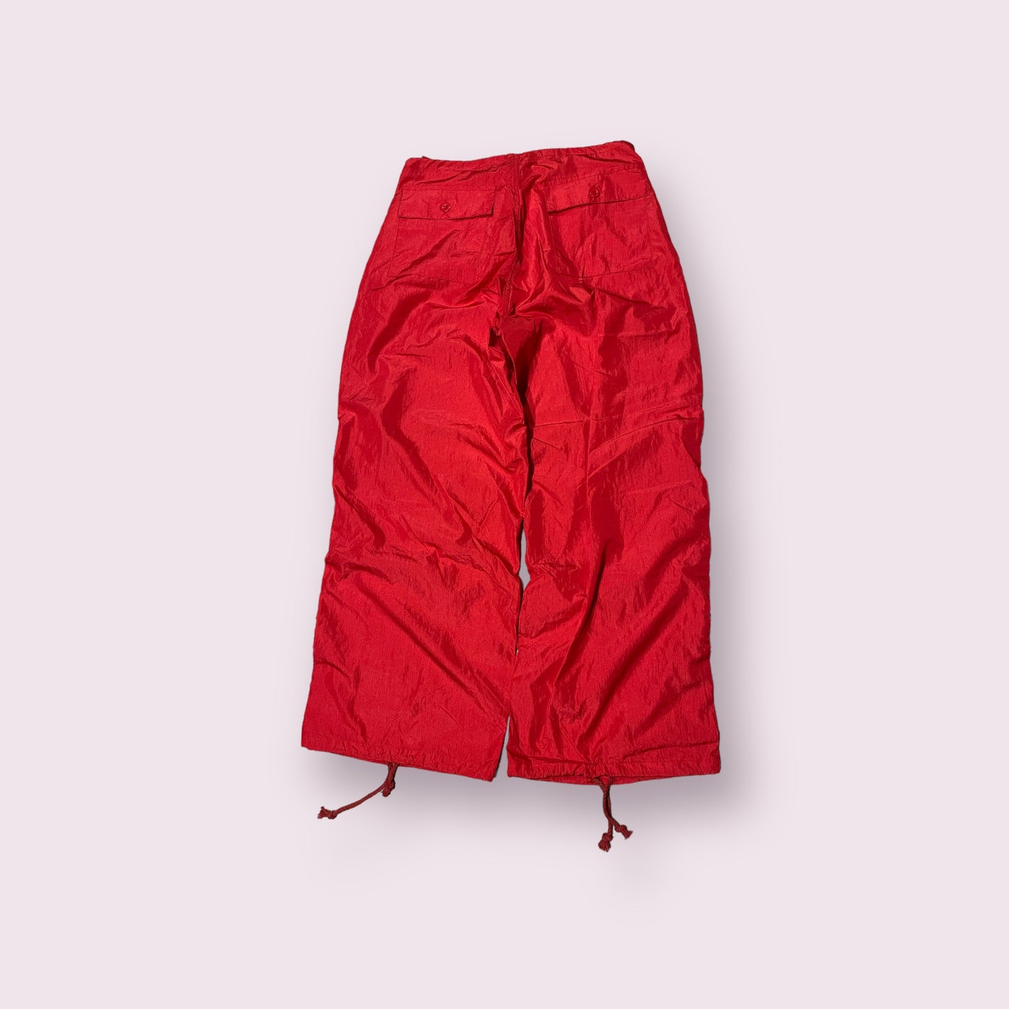 Edikted red parachute pants